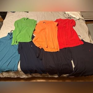 LOT OF 6 Knit polo shirts. Men’s size large and XL slim.